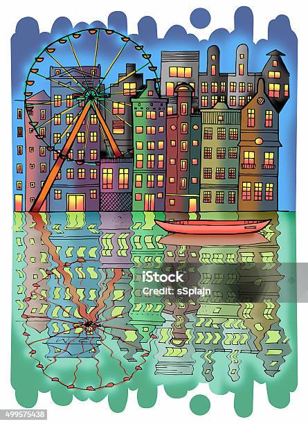 Amsterdam Illustration Stock Illustration - Download Image Now - Row House, 2015, Abstract
