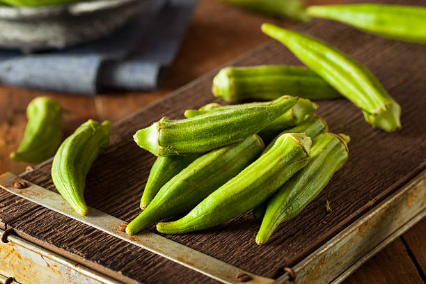 istock Fresh Green Organic Okra 499577180