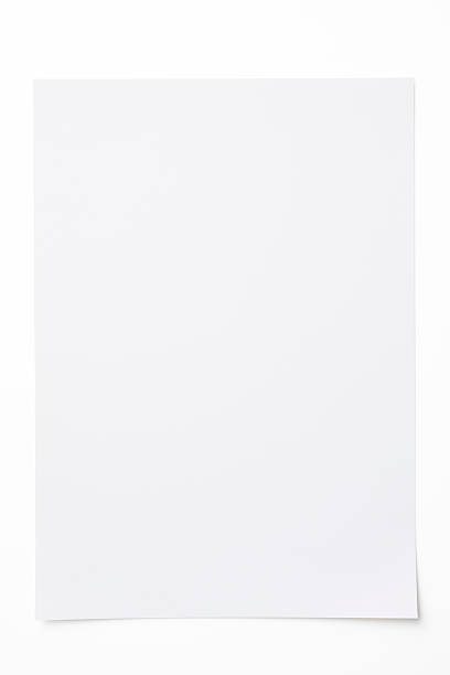 istock Isolated shot of blank paper on white background with shadow 499577546