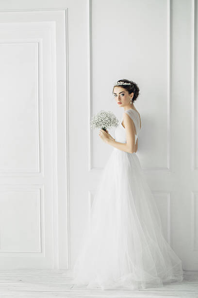 istock Studio shot of young beautiful bride 499578230
