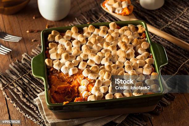 Homemade Sweet Potato Casserole Stock Photo - Download Image Now - Casserole, Sweet Potato, Yam
