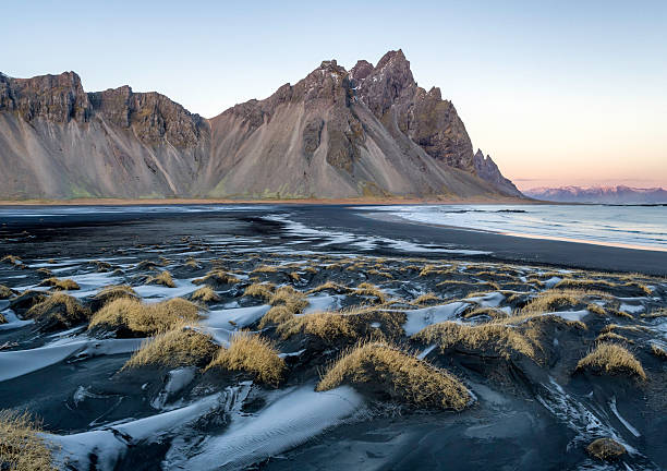 istock Vesturhorn Mountain and black sand dunes, Iceland 499579048