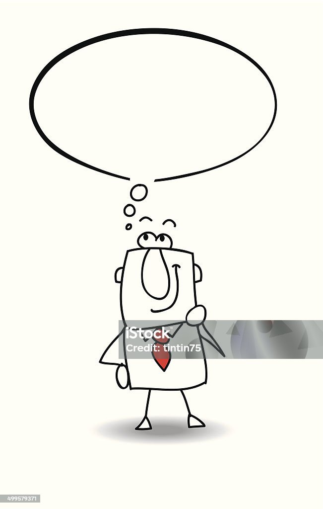 thinking Joe is thinking. He find solution Adult stock vector