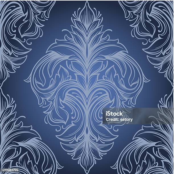 Vintage Victorian Seamless Pattern Stock Illustration - Download Image Now - Abstract, Antique, Architecture