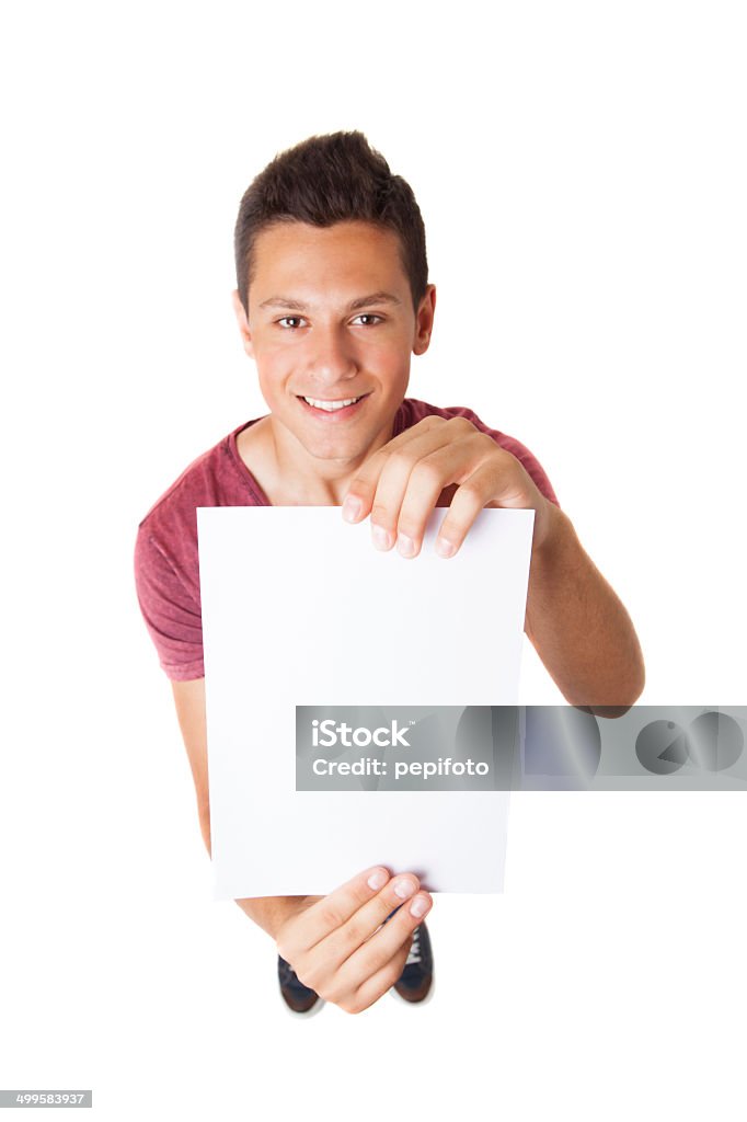 Teenager mit leeren Weißbuch - Lizenzfrei 14-15 Jahre Stock-Foto