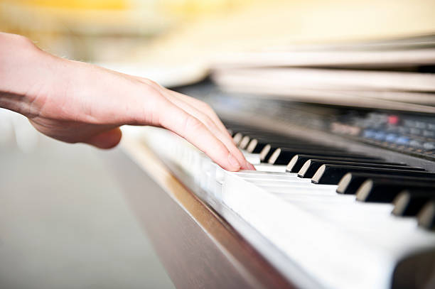 istock Detail of hands playing piano 499584041