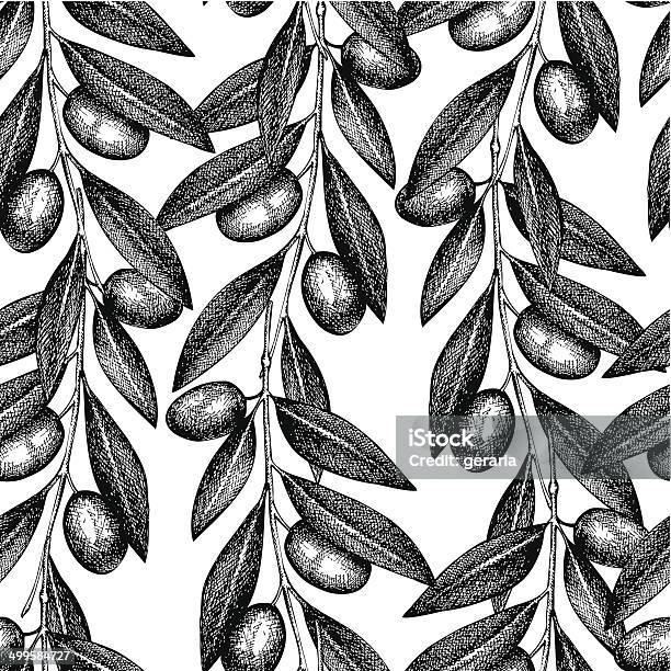 Vintage Olive Background Stock Illustration - Download Image Now - Beauty, Beauty In Nature, Berry