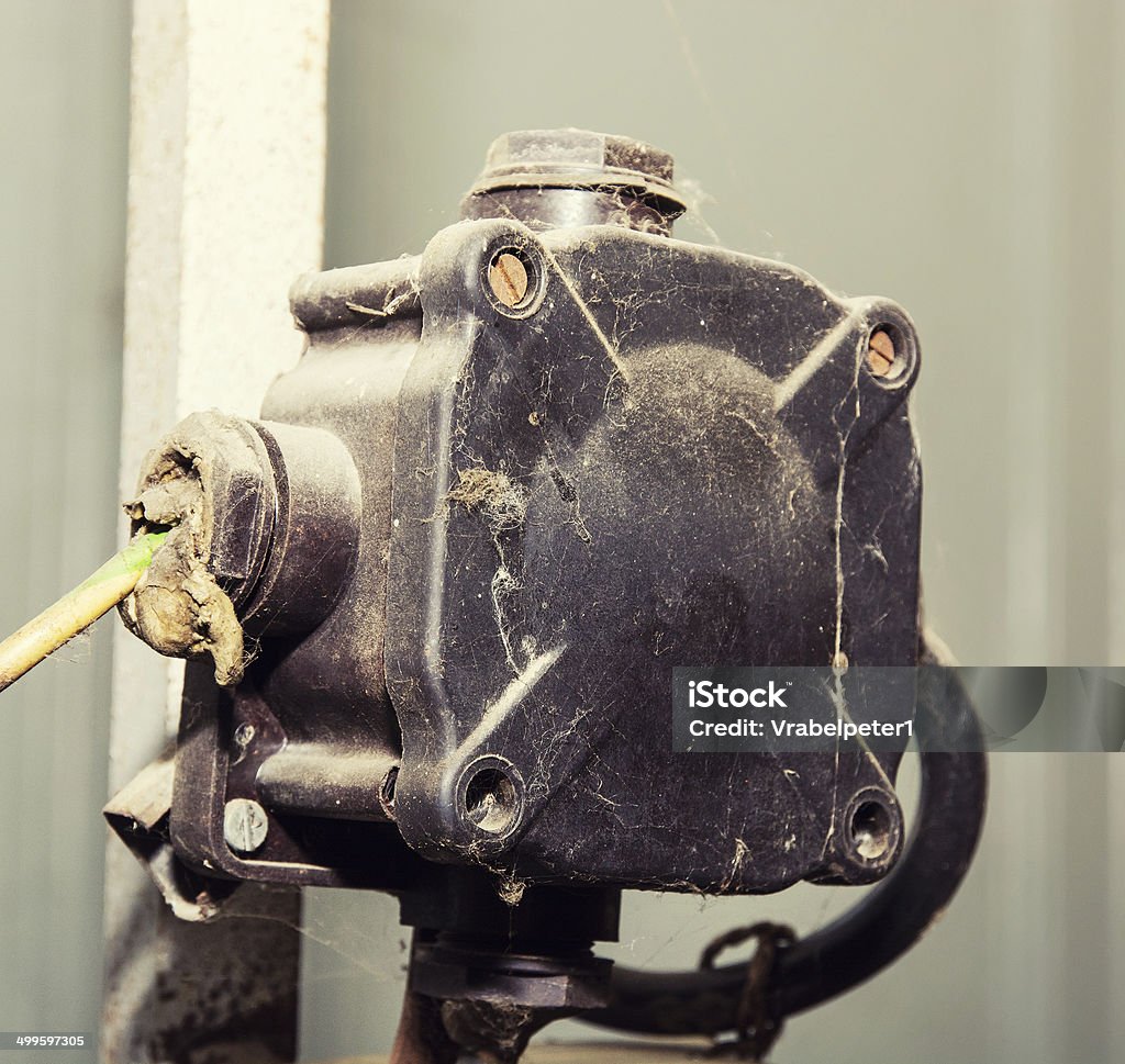 Old electrical junction box Close up of an old electrical junction box. Box - Container Stock Photo