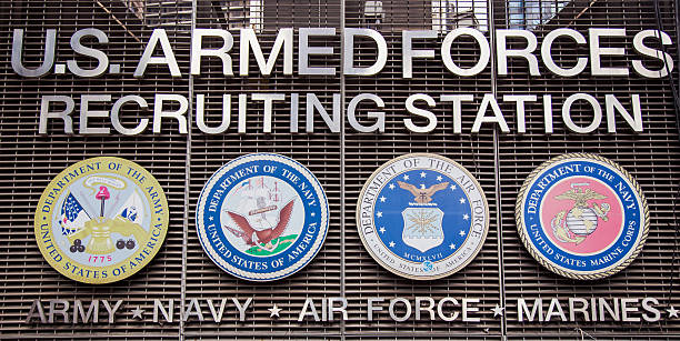 US armed forces recruiting station on Times Square stock photo