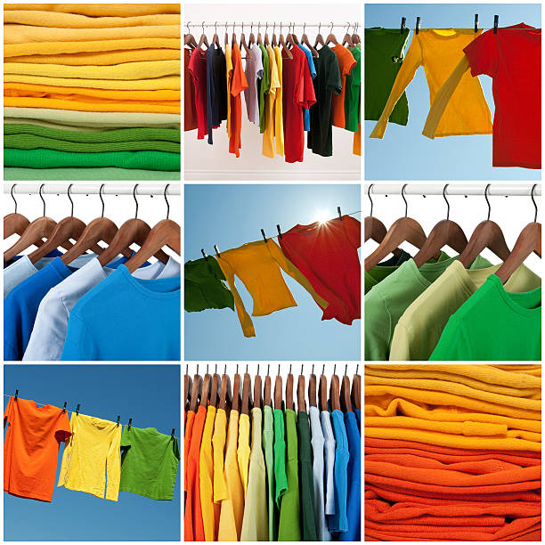 istock Variety of multicolored casual clothing 499597611