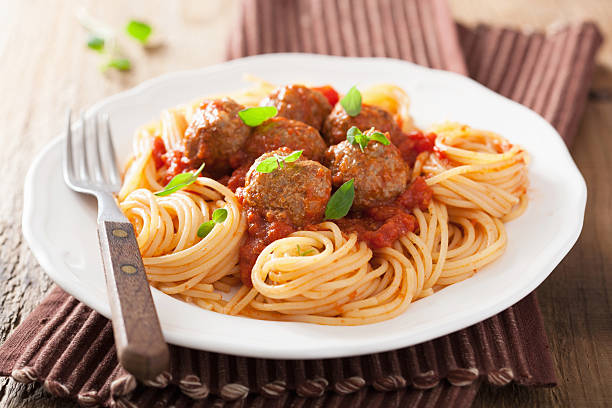 istock spaghetti with meatballs in tomato sauce 499598979