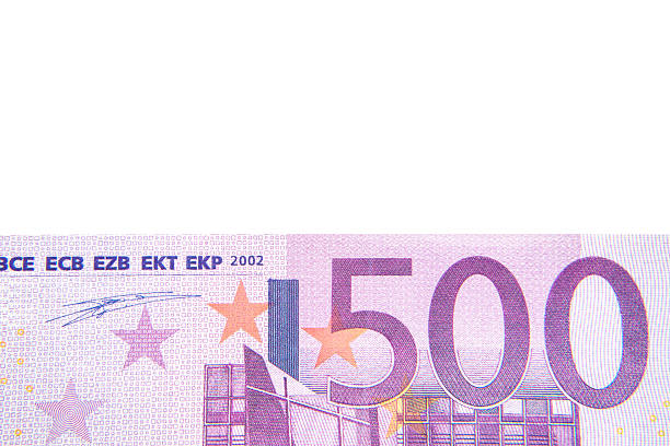euros roll on white backgrounds