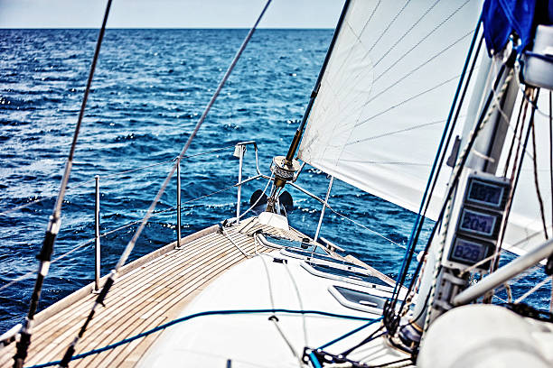 istock Sailing in the wind with sailboat 499599985