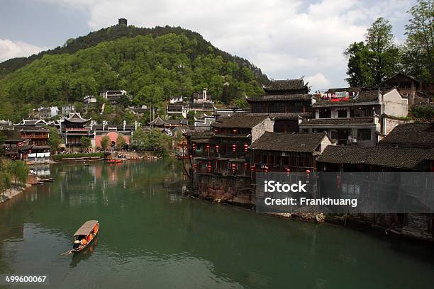 Riverside Old Town Stock Photo - Download Image Now - Arch Bridge, Architecture, Asia