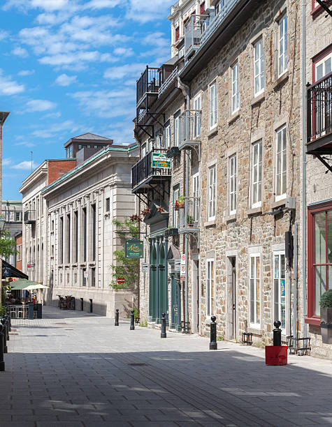 istock Buildings along a street, Quebec City, Quebec, Canada 499600089