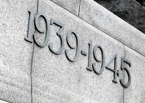 istock 1939-1945 carved on a wall, Ottawa, Ontario, Canada 499600607