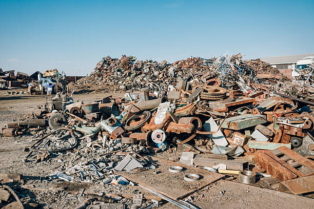 istock Recycling industry, heap of old metal 499600688