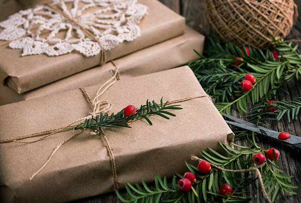 istock decoration,christmas present, gift box, wrapping paper 499601396