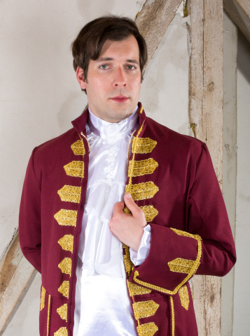 portrait of a nobleman in a red livery