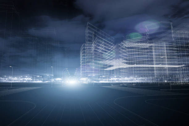istock Urban highway traffic at night 499603360