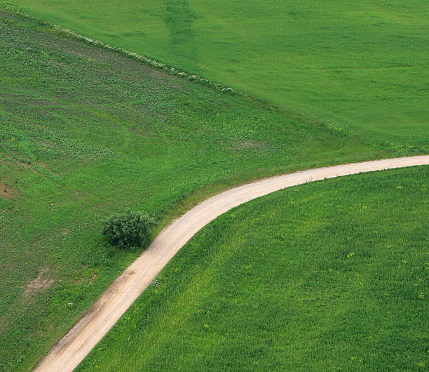 istock Country road view from the sky 499604231