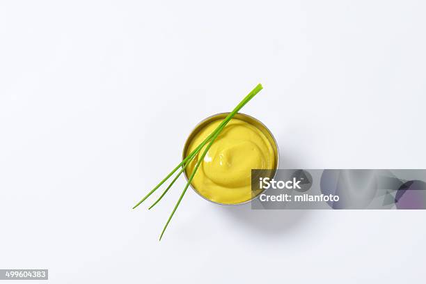 Dijon Mustard Stock Photo - Download Image Now - Bowl, Chive, Condiment