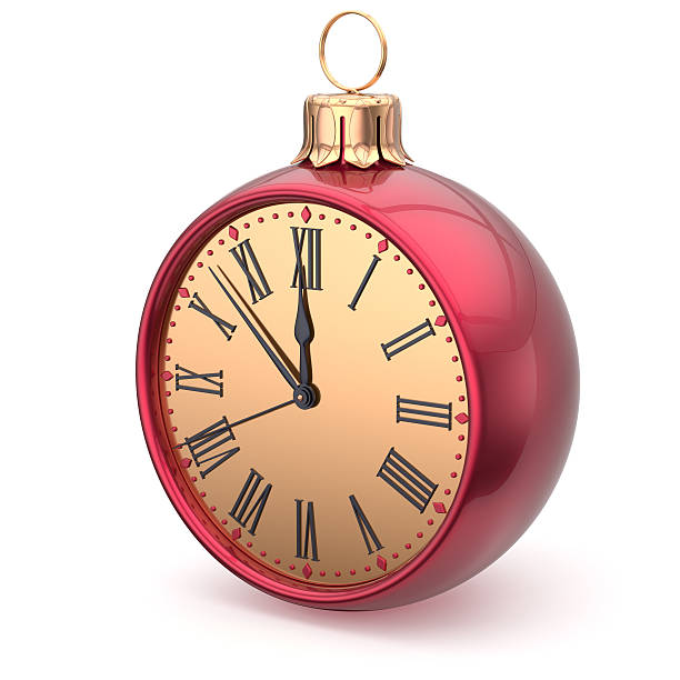 istock New Year's Eve time Christmas ball midnight clock decoration 499604604