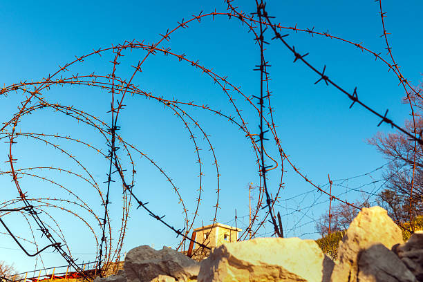 istock Barbed wire, guardhouse,camp,penitentiary,Sabotin,Slovenia 499609108