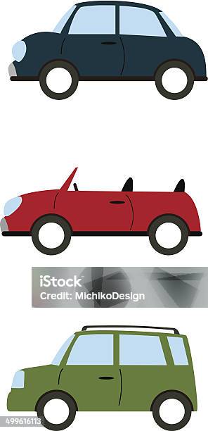 Three Different Cars Stock Illustration - Download Image Now - Blue, Car, Car Rental