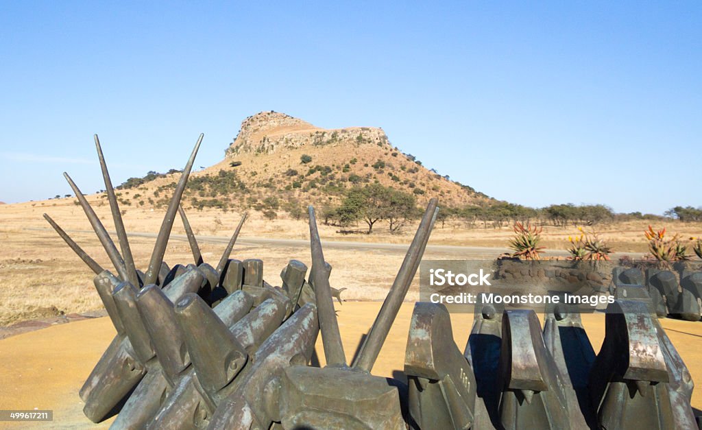 Isandlwana de KwaZulu-Natal, África do Sul - Royalty-free Campo de Batalha Foto de stock