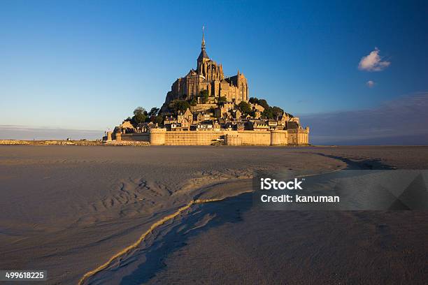 Mt Saint Michel In France Stock Photo - Download Image Now - Abbey - Monastery, Archangel Michael, Architecture