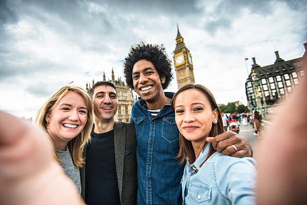 istock friends take a selfie in london - big ben 499618730