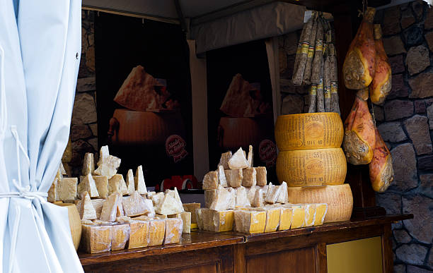 Pile of cheeses.