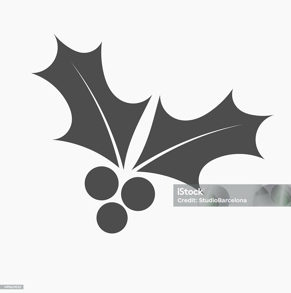 Holly berry Christmas icon Holly berry Christmas icon. Vector illustration Holly stock vector