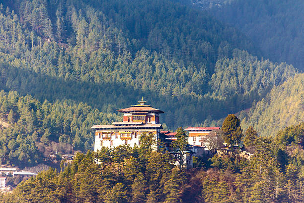 The dzong of jakar, Bhutan stock photo