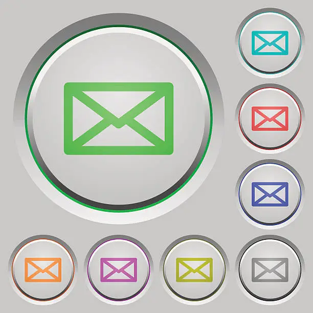 Vector illustration of Message push buttons
