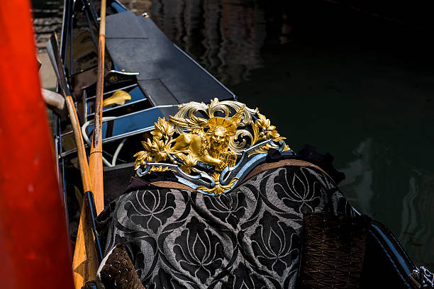 istock Gold decoration on a Venetian Gondola 499628652