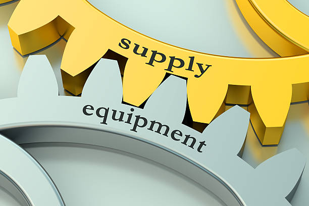 istock Supply Equipment concept on the gearwheels 499629804