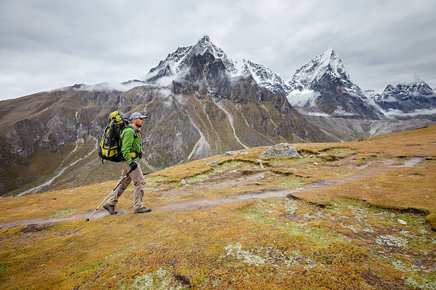 istock Hiker on the trek in Himalayas, Khumbu valley, Nepal 499630154