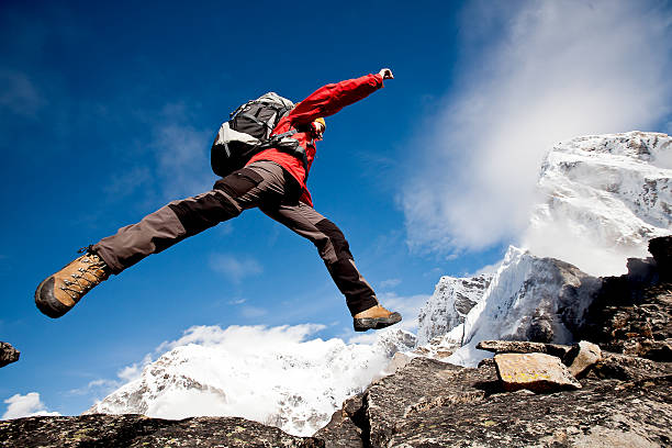 istock Hiking in Himalaya mountains 499630356
