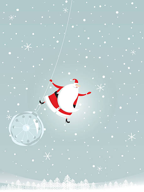 Happy Santa vector art illustration