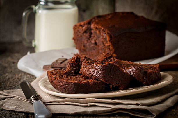 istock Chocolate-banana Loaf cake on paper 499633096