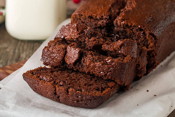 istock Chocolate-banana Loaf cake on paper 499633476