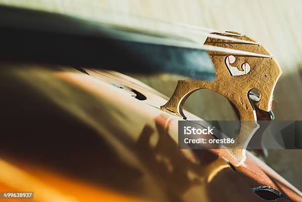 Contrabass Strings Stock Photo - Download Image Now - Macrophotography, Double Bass, Cello
