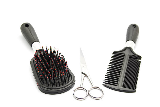 istock Plastic Hairbrush with Hairscissors 499641897