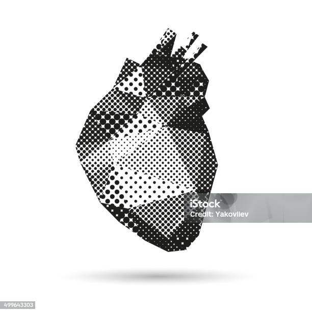 Serce Tło Odizolowany Na Białym Tła - Stockowe grafiki wektorowe i więcej obrazów Serce człowieka - Serce człowieka, Sylwetka, Anatomia człowieka