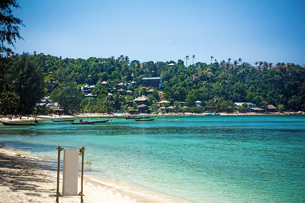 istock Tropical beach at Koh Phangan - nature background. Thailand 499643613