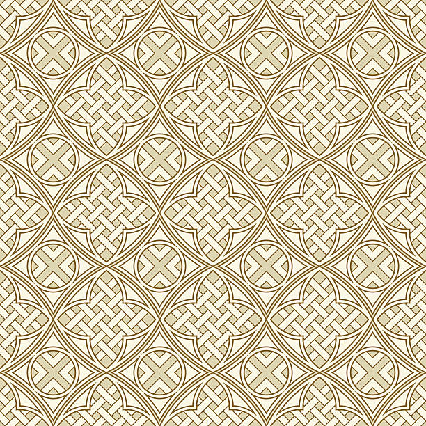 Seamless backgrounds of medieval style Background elements separately, easy to change color, can be free to copy and delete, and to increase or reduce the background area. byzantine pattern stock illustrations