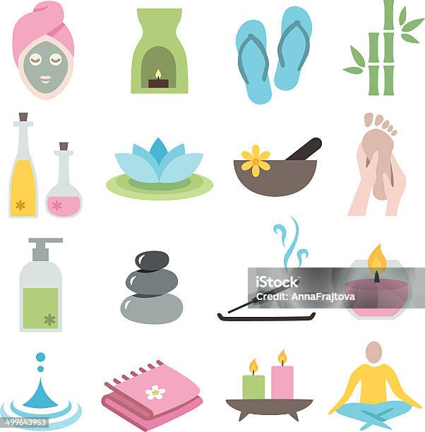 Wellness Icons Stock Illustration - Download Image Now - Stone - Object, Icon Symbol, Wellbeing