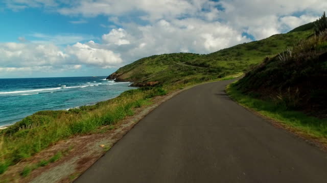 video of a road leading to Point Udall, St.Croix, USVI